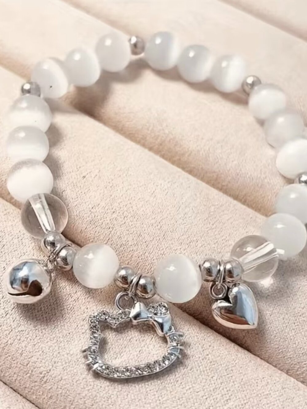 Hello Kitty Beaded Bracelet – Stretchy Band, Cute & Trendy NEW